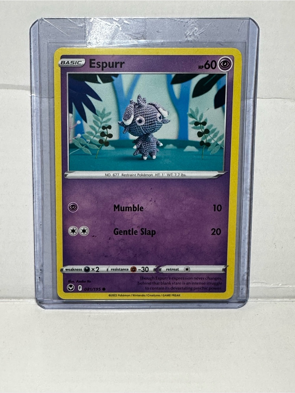 Espurr Pokémon Trading Card - Purple - Unbranded